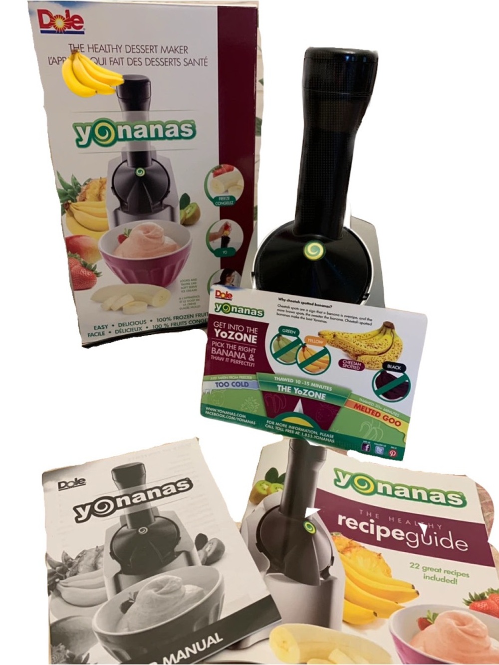 Dole Yonanas Healthy Dessert Maker Black Silver